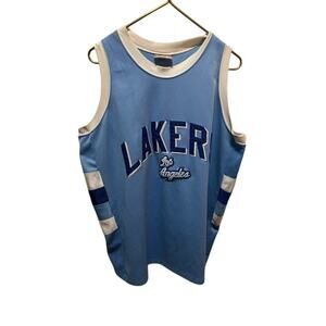 Vintage Los Angeles Lakers Jersey Blue Throwback Streetwear Basketball Tank L